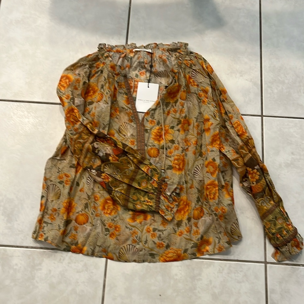 SPELL seashell blouse NWT